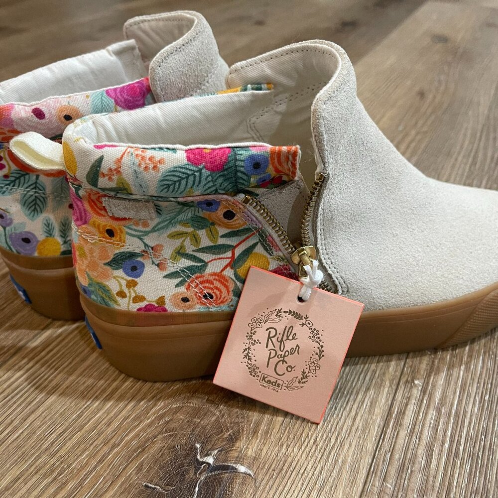 Keds x Rifle Paper Co. Cooper Zip Bootie Garden Party (Brand New)